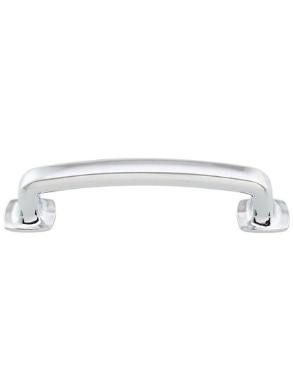 Belcastel Flat-Bottom Cabinet Pull - 3 3/4 inch Center-to-Center in Polished Chrome.